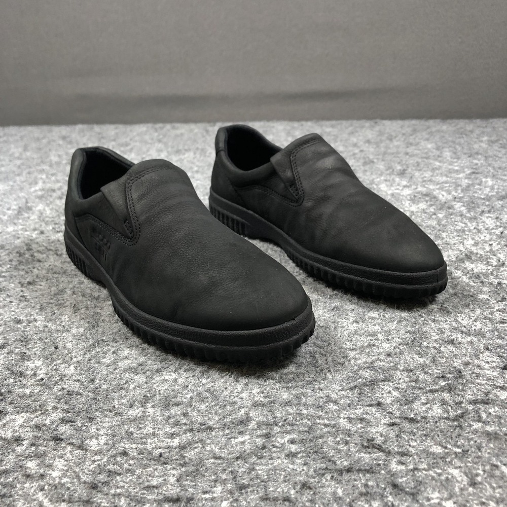 Ecco Soft Slip On Shoes Womens 38 US 7.5 Black Leather Comfort Loafers Casual